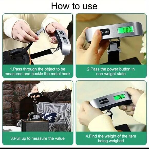 Portable Digital Luggage Scale for Travel Weighs Up to 110 Lbs. - Picture 11 of 13
